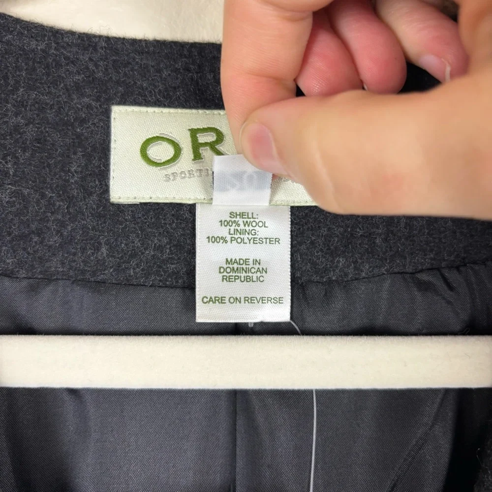 Orvis Dress Women’s Sz 20 Gray Sleeveless Wool Maxi Button Front Modest NWT - Picture 4 of 5